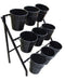 Mobile 9 Buckets Flower Stand