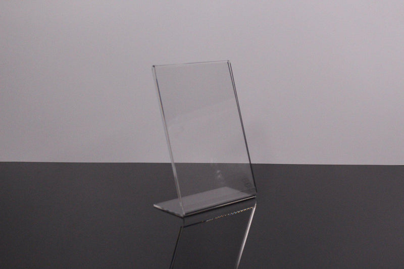 Slanted Sign Holder - 10 pack - Clear