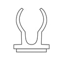 White Plastic Self Adhesive Clip