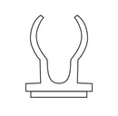 White Plastic Self Adhesive Clip