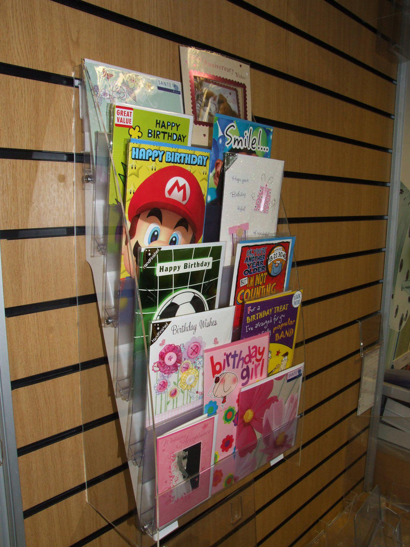 6 Tier Slatwall Card Rack