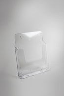 Leaflet holder, countertop or wall-mounted