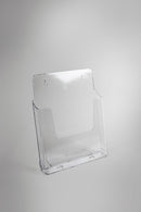 Leaflet holder, countertop or wall-mounted