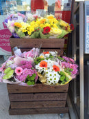 Mobile Flower Crates Stand
