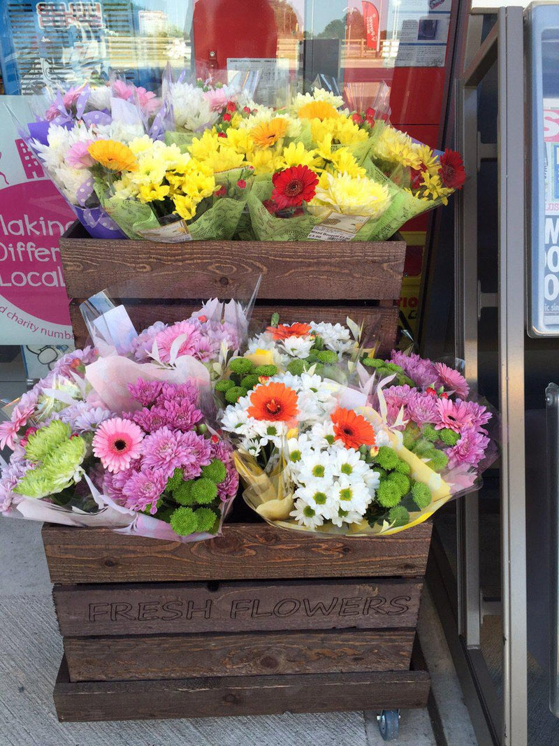 Mobile Flower Crates Stand