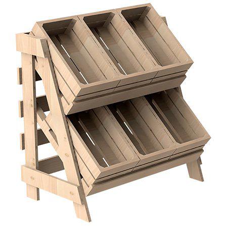 2 Tier Fresh Produce Unit - 6 Crates
