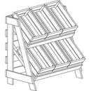 2 Tier Fresh Produce Unit - 6 Crates
