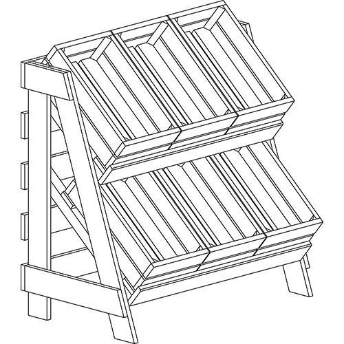 2 Tier Fresh Produce Unit - 6 Crates