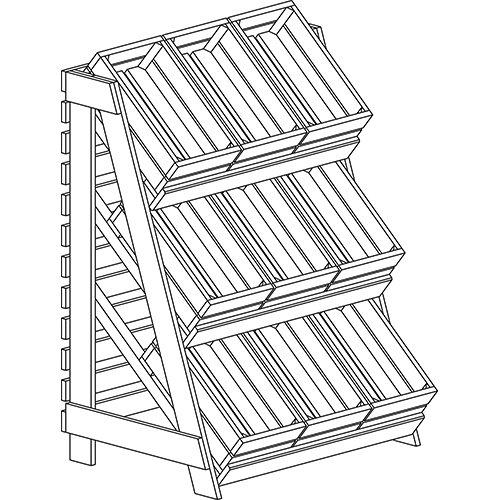 3 Tier Fresh Produce Unit - 9 Crates