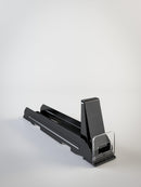 Metal tray with pusher, narrow