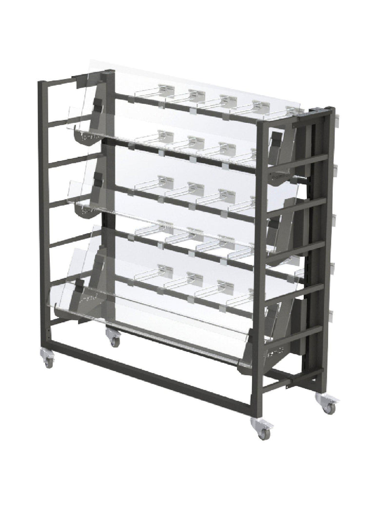 Q-Barrier 1&2 Tier Magazine Shelves & Hooks