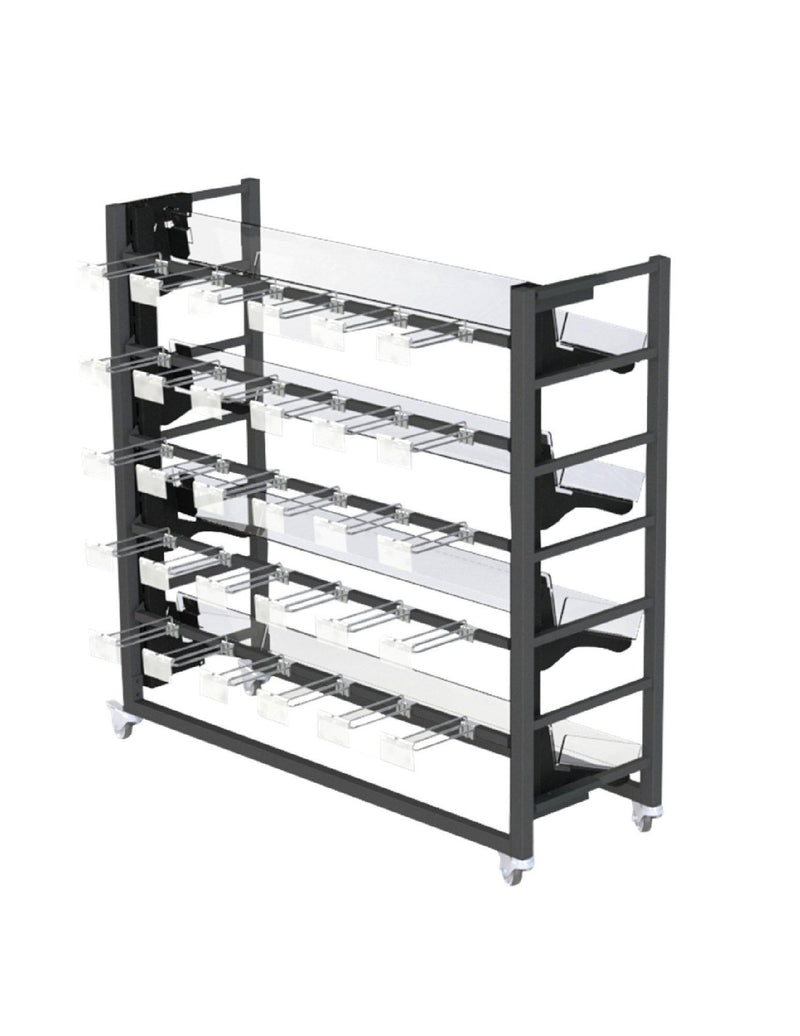 Q-Barrier confectionary shelves & hooks