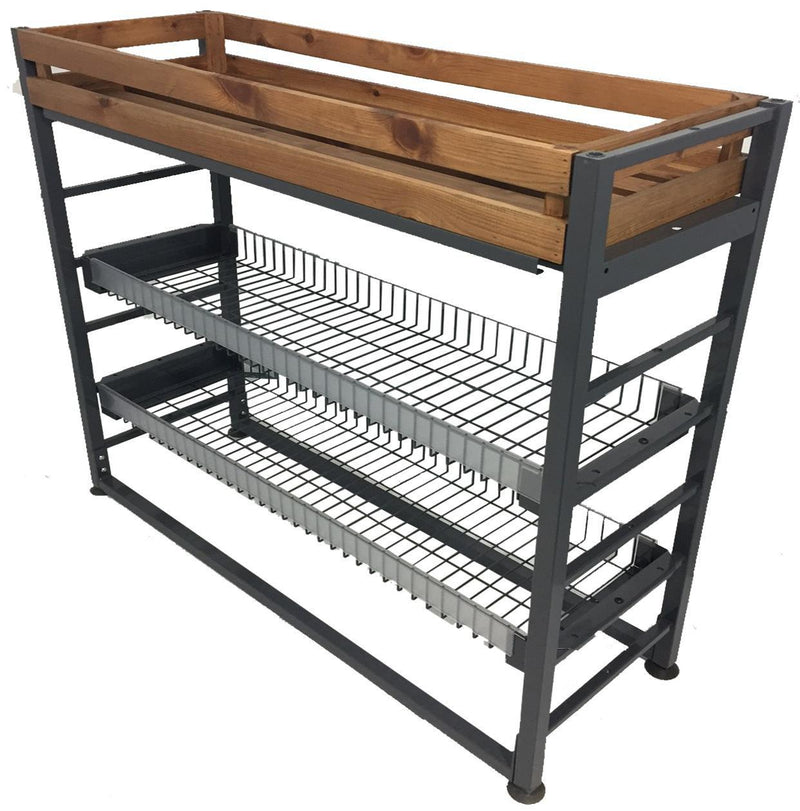Q-Barrier Wooden Crate  & Wire Trays